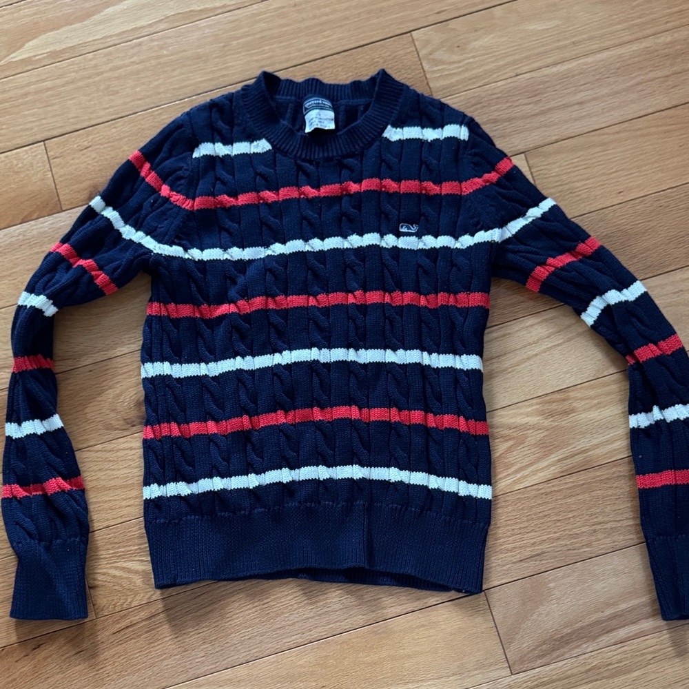 Navy Striped Sweater vineyard vines